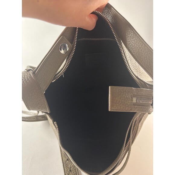 ALLSAINTS Kita Gray Pebbled Leather Slouchy Convertible Backpack main image 7
